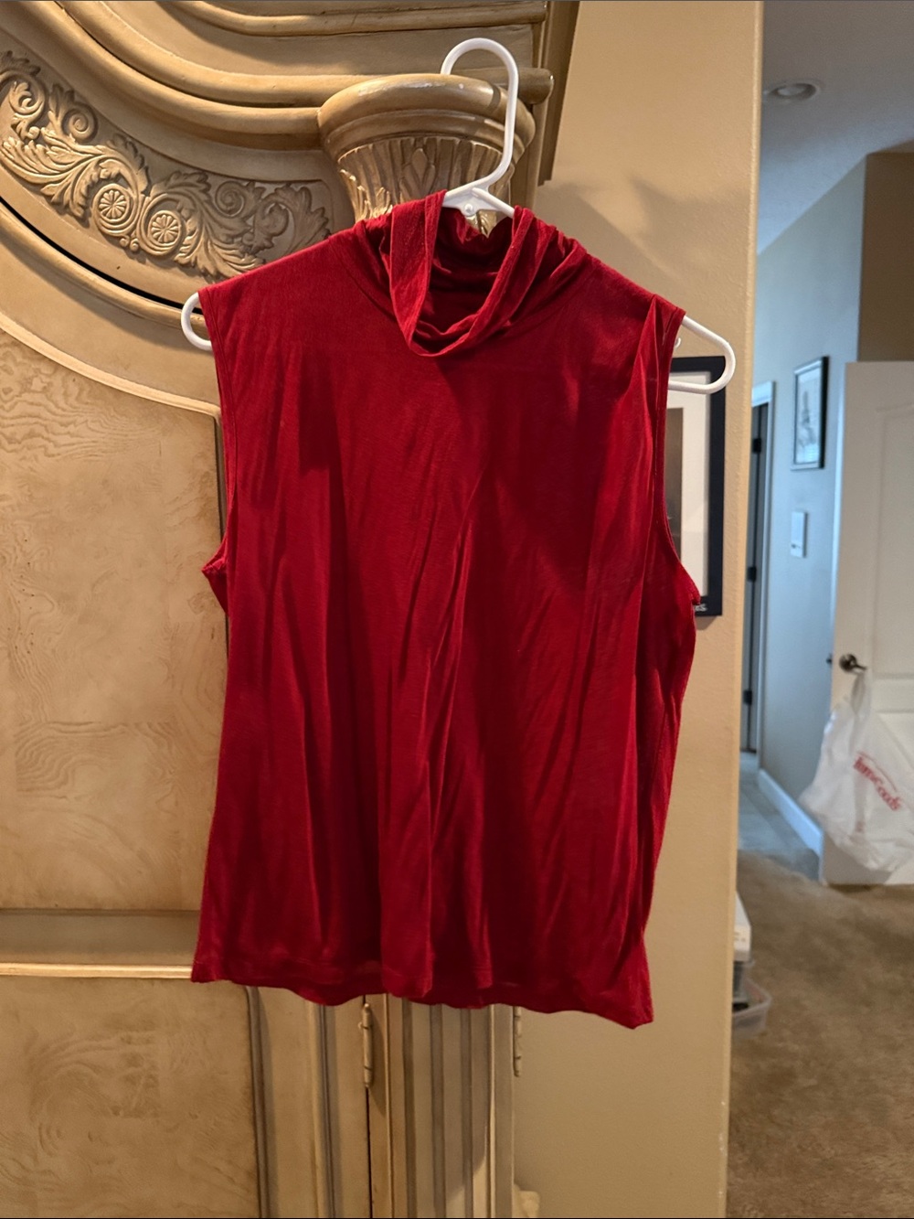 Banana Republic Reddish maroon Sleeveless Mock Neck Camisole